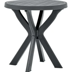 vidaXL Cafébord antracit Ø70 cm plast