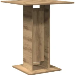 Discount vidaXL Cafébord åldrat trä 60x60x75 cm konstruerat trä artisan ek