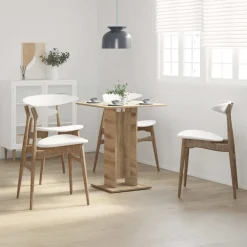 Discount vidaXL Cafébord åldrat trä 60x60x75 cm konstruerat trä artisan ek