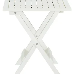 vidaXL Cafébord vit 46x46x47 cm massivt akaciaträ