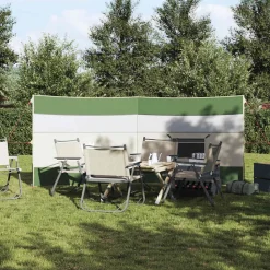 vidaXL Camping Vindskydd Grön 340x130 cm Vattentät