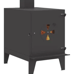 Discount vidaXL Campingkamin 35 x 50 x 60 cm Kallvalsat stål Svart