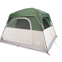 vidaXL Campingtält 4 personer grön vattentätt