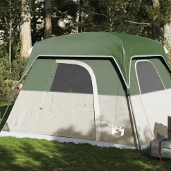vidaXL Campingtält 4 personer grön vattentätt