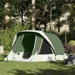 vidaXL Campingtält 4 personer grön vattentätt