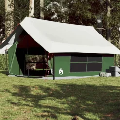 vidaXL Campingtält 5 personer grön vattentätt