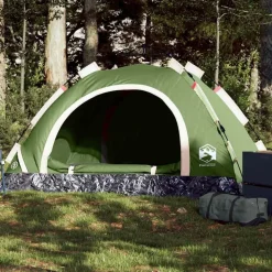 vidaXL Campingtält 2 personer grön snabbrest