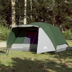 Discount vidaXL Campingtält med veranda 4 personer vattentätt Grön