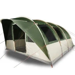 vidaXL Campingtält tunnel 5 personer grön vattentätt