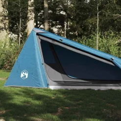 vidaXL Campingtält tunnel 1 person blå vattentätt