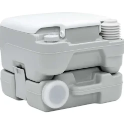 vidaXL Campingtoalett Grå och Vit 41,5 x 36,5 x 30 cm polyeten