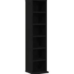 Discount vidaXL CD-bänk 21x20x88 cm konstruerat trä Svart ek