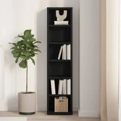 Discount vidaXL CD-bänk 21x20x88 cm konstruerat trä Svart ek