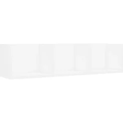 Online vidaXL CD-hylla 75x18x18 cm konstruerat trä Vit