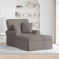 Sale vidaXL Chaise Lounge med Kjol med kudde med kudde 3 pcs tyg Taupe
