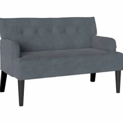 Outlet vidaXL Chesterfield Bänk 112 x 65,5 x 75 cm Sammet Mörkgrå