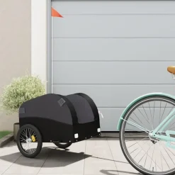 vidaXL Cykelvagn svart 30 kg järn