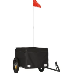 vidaXL Cykelvagn svart 30 kg järn