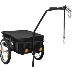 Online vidaXL Cykelvagn/handkärra 155x60x83 cm stål Svart