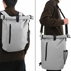 vidaXL Cykelväska Grå 31 x 13 x 58 cm Polyester