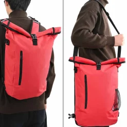 vidaXL Cykelväska Röd 31 x 13 x 58 cm Polyester