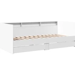 vidaXL Dagbädd med lådor utan madrass vit 100x200 cm