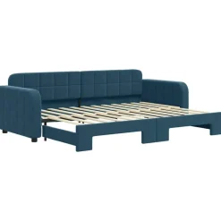 vidaXL Dagbädd utdragbar 80x200 cm sammet Blå