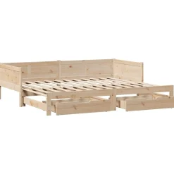 vidaXL Dagbädd utdragbar med lådor utan madrass 80x200 cm