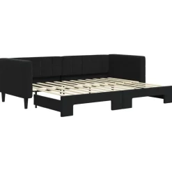 Outlet vidaXL Dagbädd utdragbar 80x200 cm sammet Svart