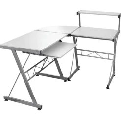 Online vidaXL Datorbord hörn 132x112x99 cm konstruerat trä Vit