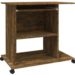 Clearance vidaXL Datorbord 80x50x75 cm konstruerat trä Rökfärgad ek