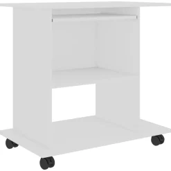 Hot vidaXL Datorbord 80x50x75 cm konstruerat trä Vit