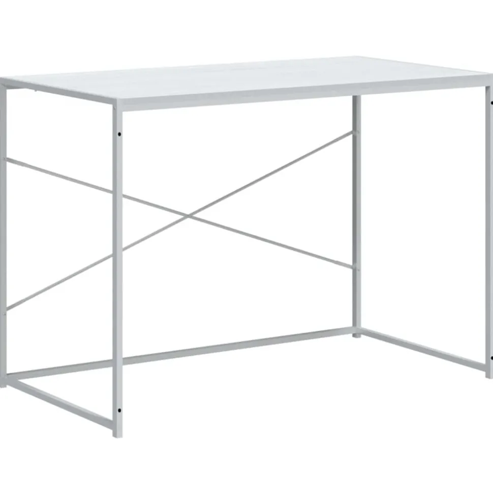 vidaXL Datorbord vit 110x60x70 cm spånskiva