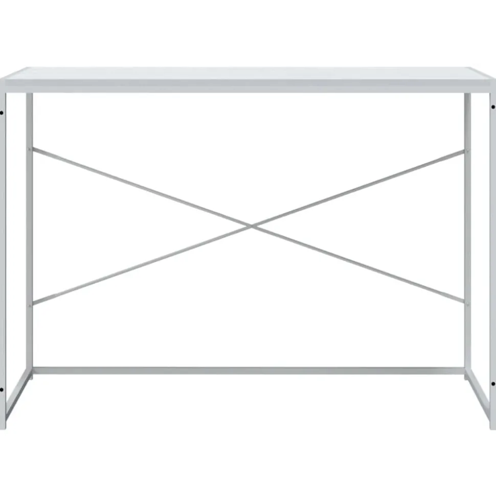vidaXL Datorbord vit 110x60x70 cm spånskiva