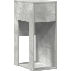 New vidaXL Datorstativ med låda 30x44x74 cm Betonggrå