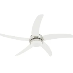 New vidaXL Dekorativ takfläkt med lampa 128 cm Vit