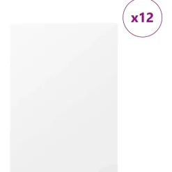 vidaXL Dekorpaneler 12 pcs Vit 30 x 42 x 0.27 cm Konstruerat trä