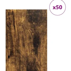 Online vidaXL Dekorpaneler 50 pcs Rökt ek 40 x 60 x 0.27 cm Konstruerat trä Rökfärgad ek
