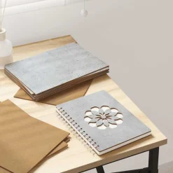 vidaXL Dekorpaneler 12 pcs Betonggrå 21 x 30 x 0,27 cm Konstruerat trä