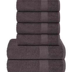 Outlet vidaXL 6-delat handduksset FROGN 360 gsm Antracit