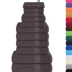 Sale vidaXL 12-delat handduksset FROGN 360 gsm Antracit