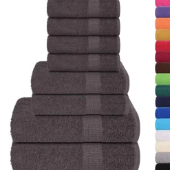 Best vidaXL 8-delat handduksset FROGN 360 gsm Antracit