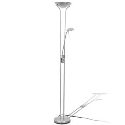 Discount vidaXL Dimbar golvlampa LED 23 W Silver