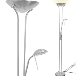 Discount vidaXL Dimbar golvlampa LED 23 W Silver