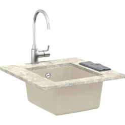 vidaXL Diskho 370 x 460 mm 80% Kvarts och 20% Resin Beige