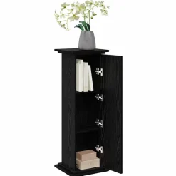 vidaXL Displayställ med hylla Svart Ek 31 x 30 x 90 cm Konstruerat trä