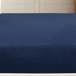 Outlet vidaXL Dra-på-lakan jersey 90x200 cm bomull Marinblå