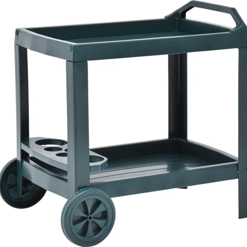 vidaXL Drinkvagn grön 69x53x72 cm plast