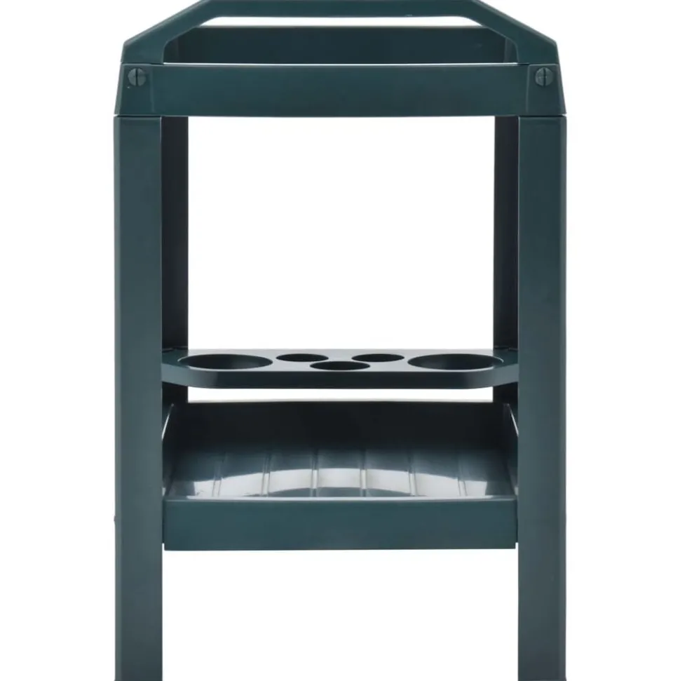 vidaXL Drinkvagn grön 69x53x72 cm plast
