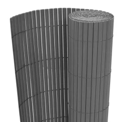 vidaXL Dubbelsidigt insynsskydd PVC 90x300 cm grå